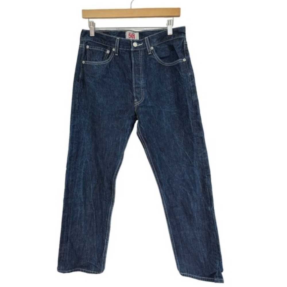Levi's Original 501 Straight Leg Button-Fly Jeans Dark Stone Wash W33 x L32 - Picture 10 of 10
